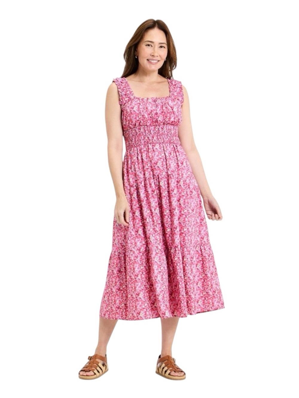 Universal Thread Floral Smocked Maxi Empire Waist Dress